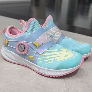 New Balance FuelCore Reveal BOA System Kids Sneakers Blue Pink size 13.5